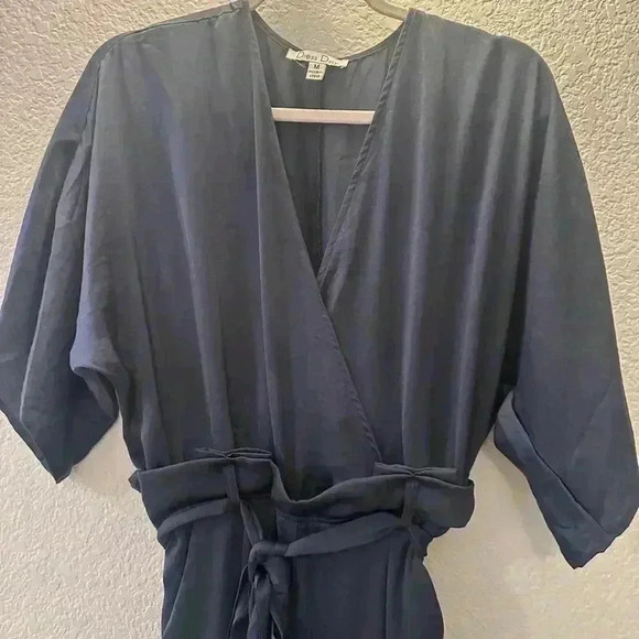 Dress Day Brand Blue Size Medium Woman's Wide Leg Pantsuit Soft Comfortable - Picture 5 of 15